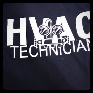 HVAC technician t-shirts white and black sizes med